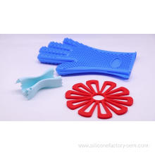 Kitchen Baking Microwave Silicone Anti-scalding Gloves